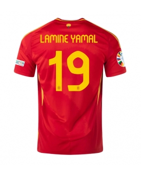 Spagna Lamine Yamal #19 Maglia Gara Casa Repliche Europei 2024